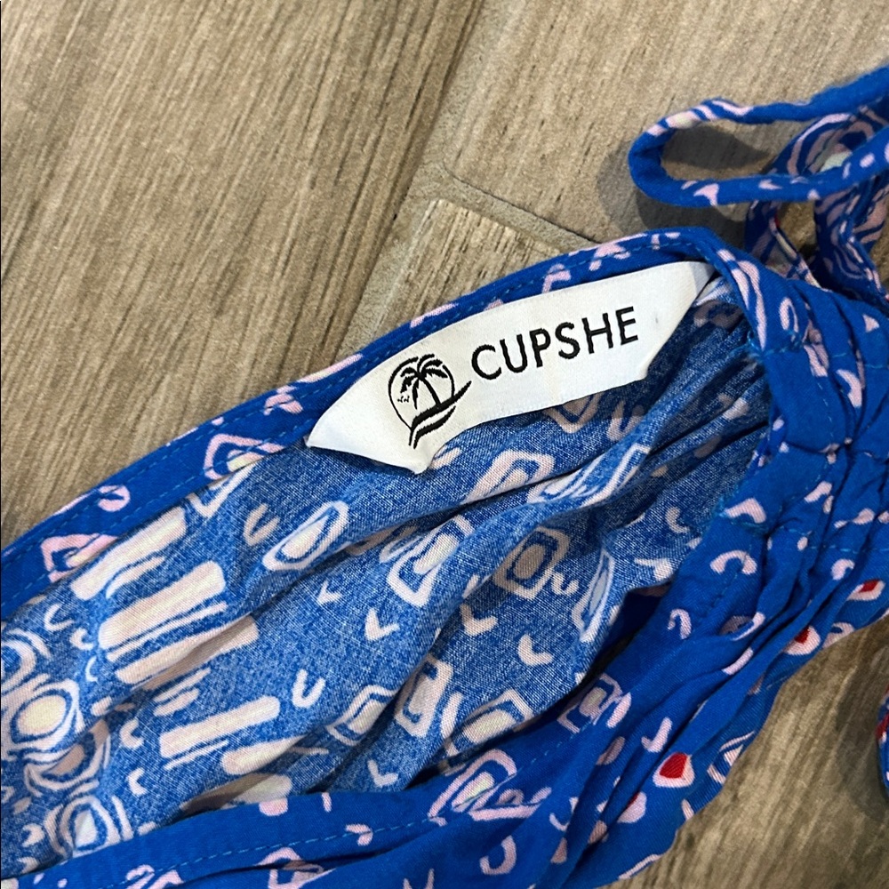 Cupshe Blue and Pink Patterned Dress - Picture 2 of 4